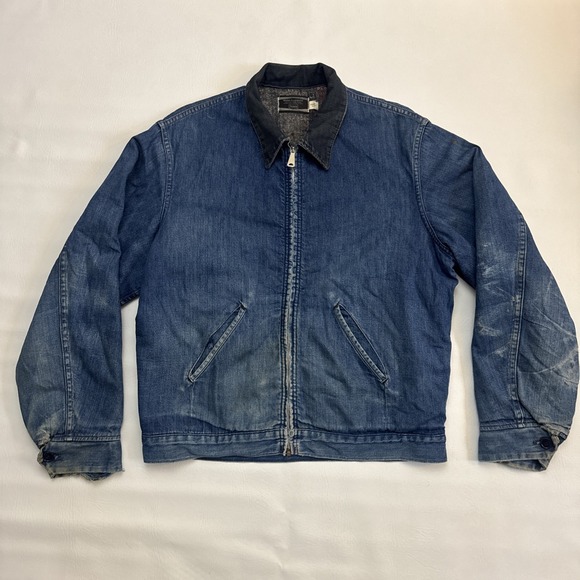 Sears Other - VTG Sears Work N Leisure Denim Jacket Mens L Blue Blanket Lined Workwear Detroit